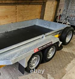 New Brian James Plant Trailer 9ft x 4ft Twin Axle full Ramp 2.7ton 2,700kg