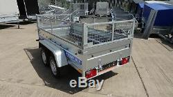 New Cage Trailer 9x4 Double Axle Al-ko 750kg Twin Axle Trailer Mesh Sides