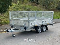 New Cage Trailer Drop Sides 11,9ft X 5,6ft Twin Axle 2700kg Braked Suspension