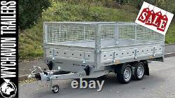 New Cage Trailer Drop Sides 12ft X 6ft Twin Axle 2700kg Al-ko Braked Suspension