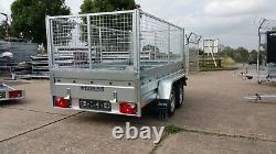 New Car Cage Trailer 10x5 Twin Axle Unbraked 750kg With High Mesh Sides 800mm
