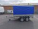 New Car Trailer 263 X 125cm Twin Axle 750kg Top Cover Blue