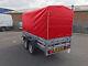 New Car Trailer 263 X 125cm Twin Axle 750kg Top Cover Red 8'7 X 4'1 Ft