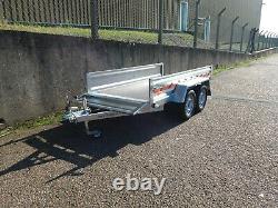 New Car Trailer 263 x 125cm Unbraked 750kg Twin Axle 8,7 FT x 4,1 FT