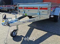 New Car Trailer 263 x 125cm Unbraked 750kg Twin Axle 8,7 FT x 4,1 FT
