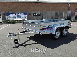 New Car Trailer 263 x 132cm Unbraked 750kg Twin Axle 8.7 x 4.4ft