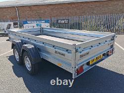 New Car Trailer 330 x 129cm Twin Axle GWV 2000kg Braked 10.9ft x 4.3ft