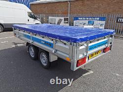 New Car Trailer Flat Bed 3m x 1.5m Twin Axle 750kg Flat Cover