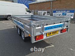 New Car Trailer Flat Bed 3m x 1.5m Twin Axle 750kg Flat Cover