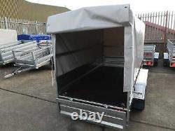 New Car Trailer Twin Axle 263 cm x 125 cm 750 kg with canvas cover H 110cm