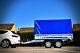 New Car Trailer Twin Axle 8,7ft X 4,4ft 750 Kg With Canvas Cover H 140 Cm