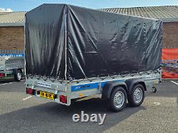 New Car Trailer Twin Axle Box 3 x 150cm Cover 750kg