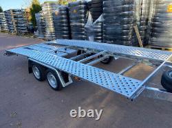 New Car Transporter 14.10ft x 6.11ft Twin Axle 2700kg Trailer Beavertail