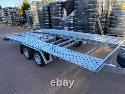 New Car Transporter 4,5m x 2,10m Twin Axle 2700kg Trailer Beavertail