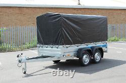 New Car trailer SOLIDUS twin axle 8.8FT x 4.2 750kg Cover 110cm Black