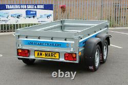 New Car trailer twin axle 8'8 x 4'2 Faro SOLIDUS 263cm x 125cm GWV750kg