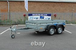 New Car trailer twin axle 8'8 x 4'2 Faro SOLIDUS 263cm x 125cm mesh 40cm