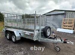 New Graham Edwards 10ft x 5ft Twin Axle Trailer Mesh Sides Cages Ramp