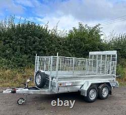 New Graham Edwards 10ft x 5ft Twin Axle Trailer Mesh Sides Cages Ramp