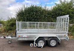 New Graham Edwards 10ft x 5ft Twin Axle Trailer Mesh Sides Cages Ramp