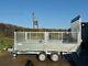 New Graham Edwards 12ft X 6ft 6in Twin Axle Flatbed Trailer Mesh Sides Hd Ramp