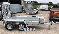 New Graham Edwards 8ft x 4ft Plant Trailer Twin Axle Ramp 2.6ton Mini Digger