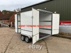 New Tickners GB966 9ft x 6ft x 6.5ft Braked Box Van Trailer + Side Door 1800kg