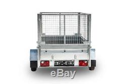 New Trailer 9x4 Twin Axle 1300kg Braked Cage Trailer With 80cm Mesh Sides Al-ko
