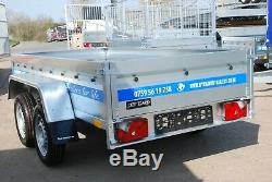 New Trailer 9x4 Twin Axle 1300kg Braked Cage Trailer With 80cm Mesh Sides Al-ko