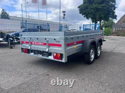New Twin Axle FLAT Trailer UNBRAKED 750kg 10 ft x 5 ft 300cm x 150cm