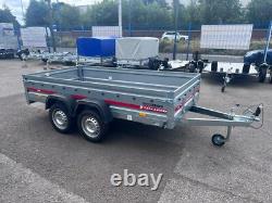New Twin Axle FLAT Trailer UNBRAKED 750kg 10 ft x 5 ft 300cm x 150cm