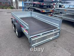 New Twin Axle FLAT Trailer UNBRAKED 750kg 10 ft x 5 ft 300cm x 150cm