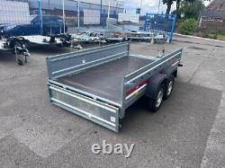 New Twin Axle FLAT Trailer UNBRAKED 750kg 10 ft x 5 ft 300cm x 150cm
