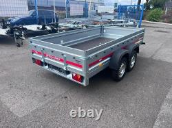 New Twin Axle FLAT Trailer UNBRAKED 750kg 10 ft x 5 ft 300cm x 150cm