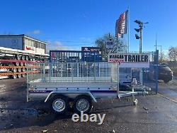 New Twin Axle Trailer Bed UNBRAKED 60CM MESH 750kg 8.7ft x 4.4ft 263cm x 133cm