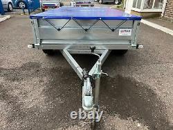 New Twin Axle Trailer Bed UNBRAKED Flat Cover 750kg 8.7ft x 4.4ft 263cm x 133cm