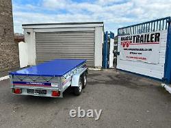 New Twin Axle Trailer Bed UNBRAKED Flat Cover 750kg 8.7ft x 4.4ft 263cm x 133cm