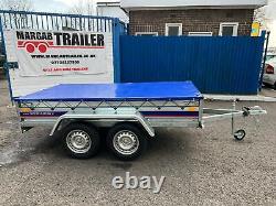 New Twin Axle Trailer Bed UNBRAKED Flat Cover 750kg 8.7ft x 4.4ft 263cm x 133cm