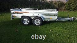 New car trailer twin axle with brakes 10 x 5 2700 kg