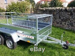 New trailer 8.7 x 4.1 twin axle-build, side and mesh