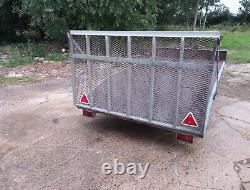 Nova twin axle BRAKED beaver tail contractors trailer used with brand new winch