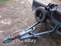 Nova twin axle BRAKED beaver tail contractors trailer used with brand new winch