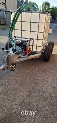 Off Road Bowser Trailer twin axle grass Watering Sprayer loncin 6.5hp pump atv