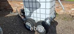 Off Road Bowser Trailer twin axle grass Watering Sprayer loncin 6.5hp pump atv