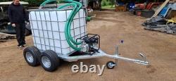 Off Road Bowser Trailer twin axle grass Watering Sprayer loncin 6.5hp pump atv