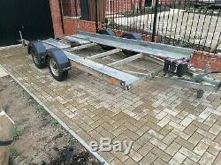 PEAR twin axle car trailer transporter 14ft same like Brian James a lot new part