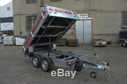 PLANT TRAILER 8ft x 5ft 750kg Twin Axle Tilting Removable Sides