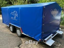 PRG Twin Axle Hydraulic Tilt Car Transporter Trailer with Cover and Manual Winch