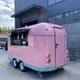 Pink Retro Twin Axle Catering Trailer Serving Hatch Stainless Kitchen Air Con
