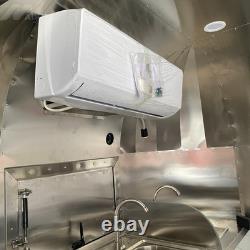 Pink Retro Twin Axle Catering Trailer Serving Hatch Stainless Kitchen Air Con